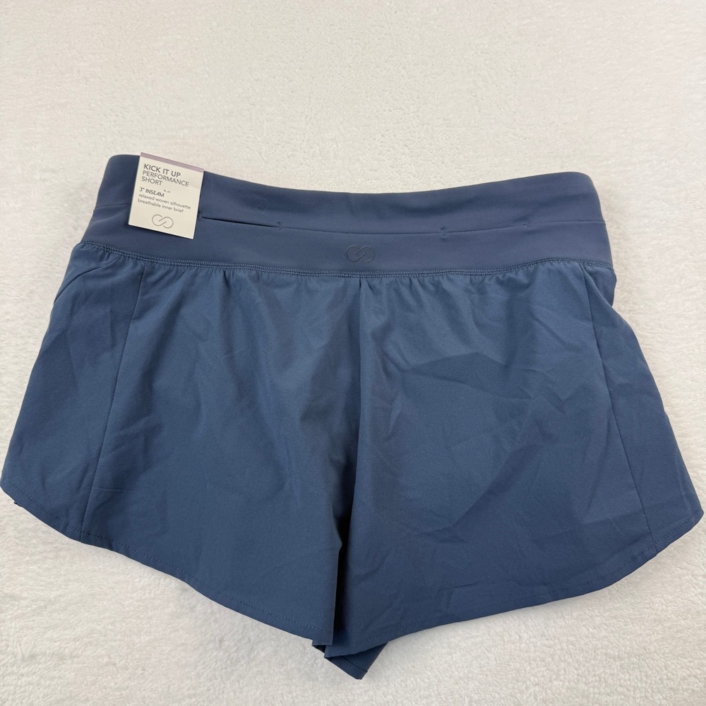 Calia Kick It Up Performance Shorts Womens Medium  Blue Athletic Running - Picture 2 of 6
